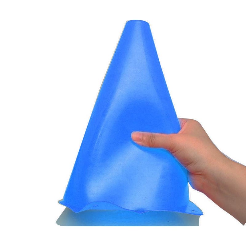 Alyoen 9 inch Traffic Cones, Plastic Sport Cones, Blue Soccer Training Cones for Outdoor Activity & Festive Events (Sets of 10/15/ 20) - Image 4